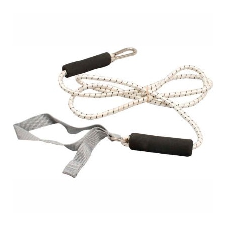 Fabrication Enterprises CanDo Bungee Exercise Cord with Attachments, 7' Cord, Silver 1426912